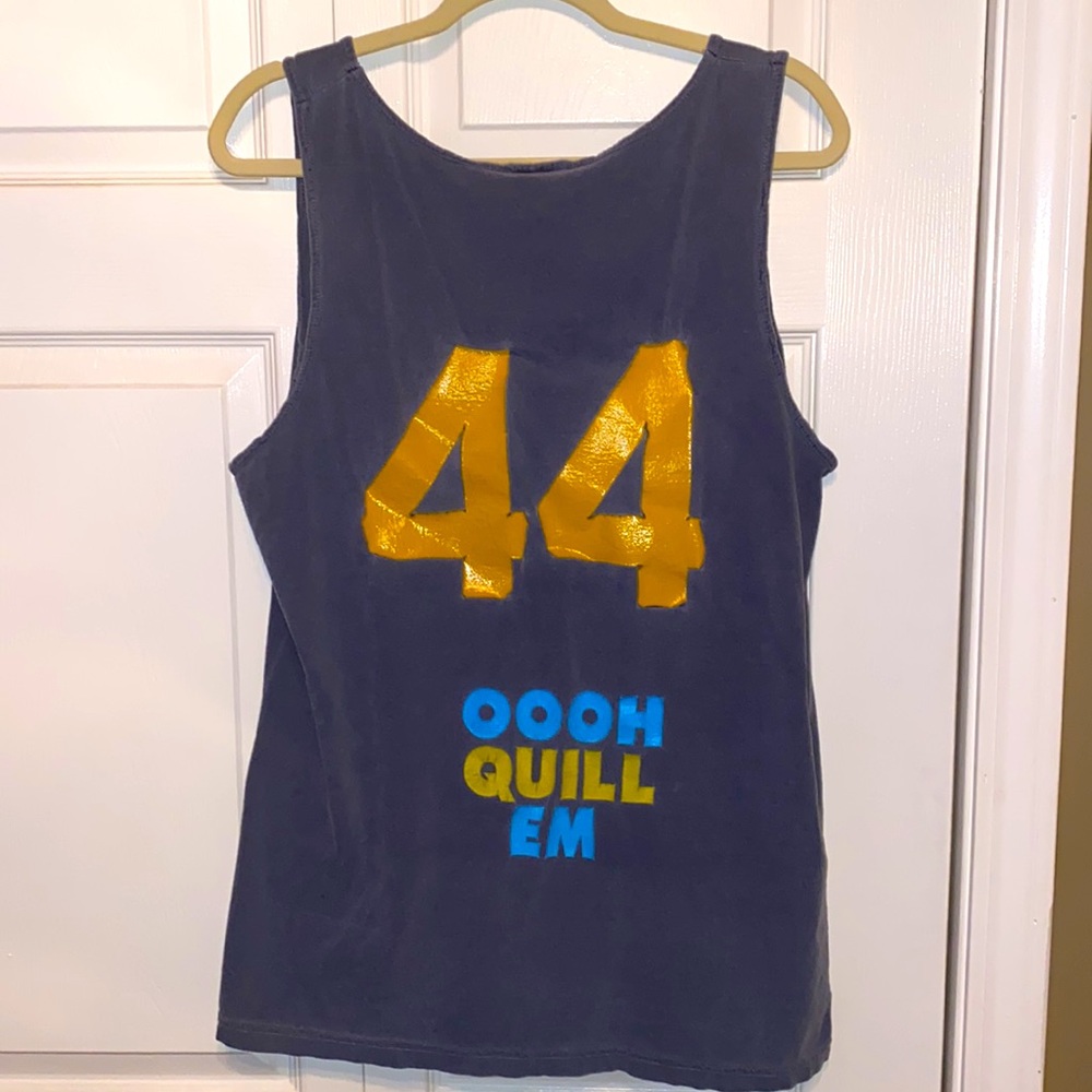 Alpha Xi Delta Sorority “Oooh Quill Em” Navy Blue Tank